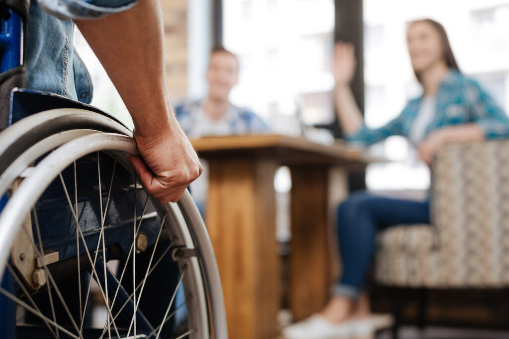a person in a wheelchair